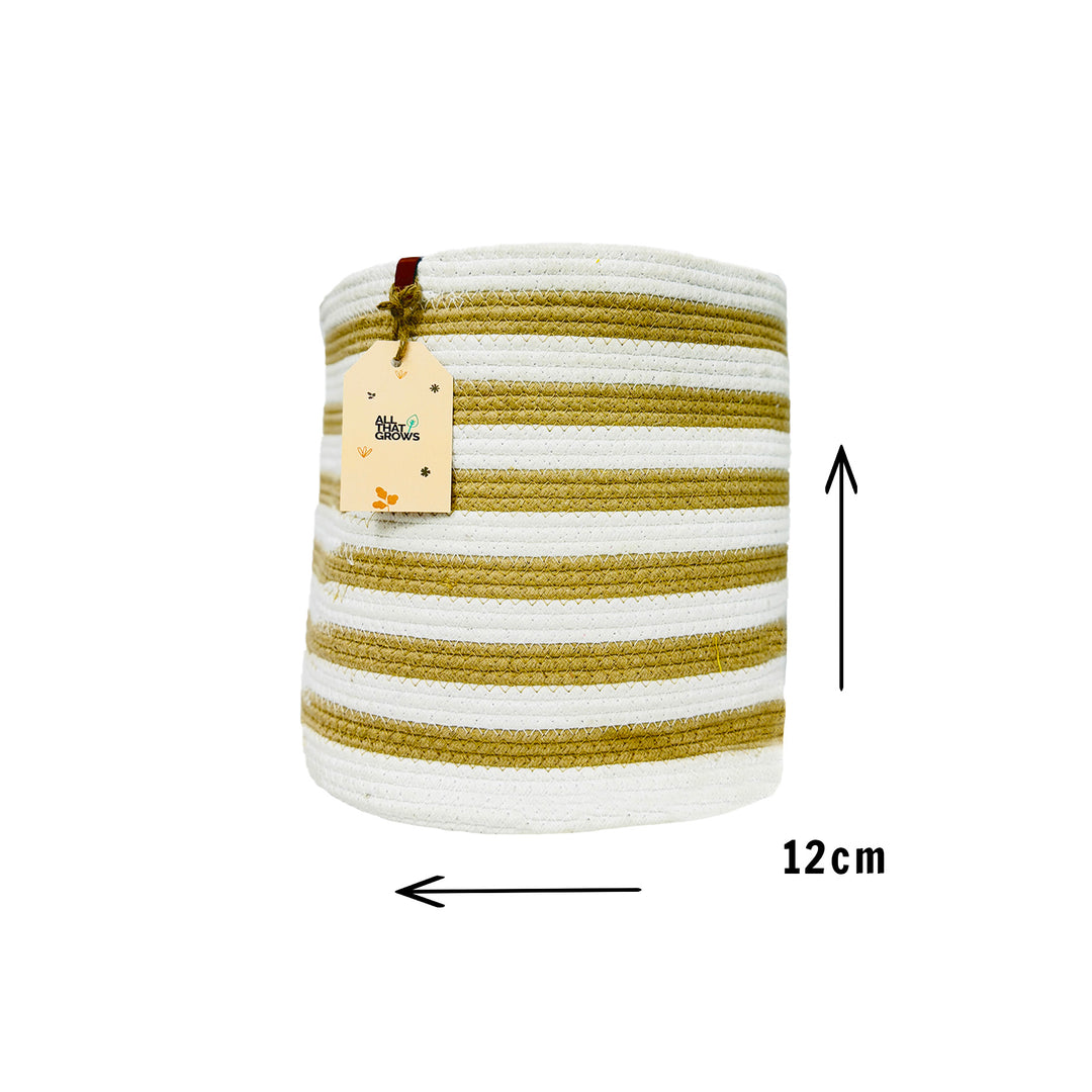 Merrybuds Serenity Planter Baskets – Chic White & Beige Set