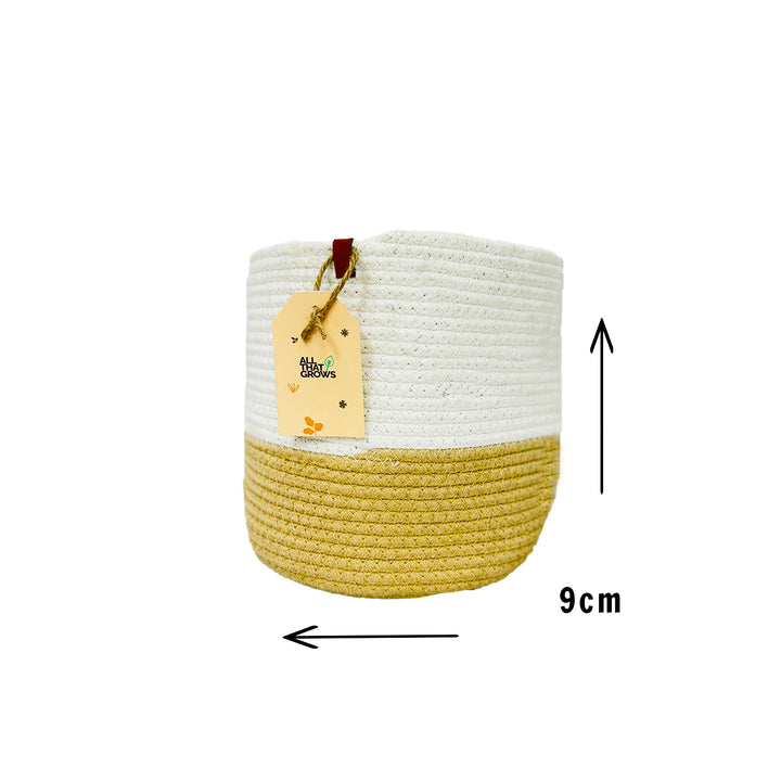 Merrybuds Serenity Planter Baskets – Chic White & Beige Set