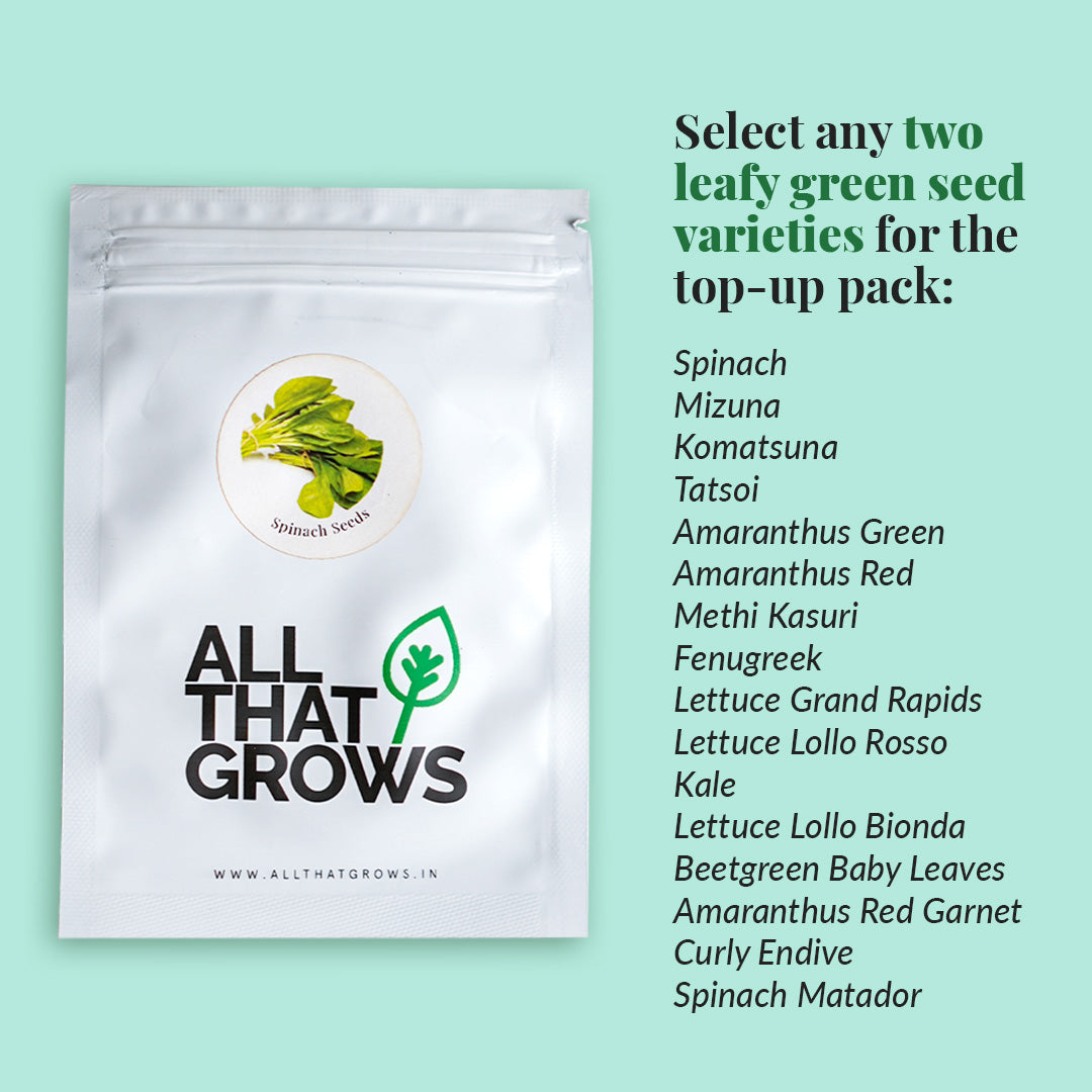 Top Up Pack for Complete Leafy Green Growing Kit