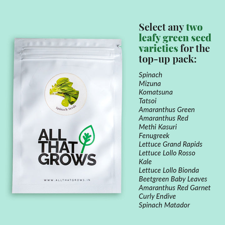 Top Up Pack for Complete Leafy Green Growing Kit
