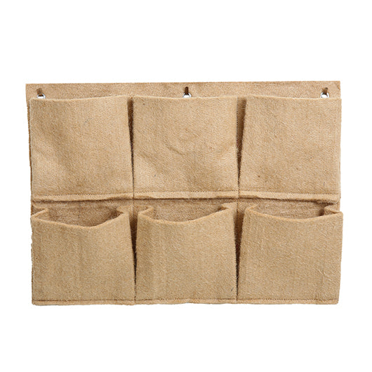 Treesprout - 6 Pocket Jute Wall Planter (Horizontal)
