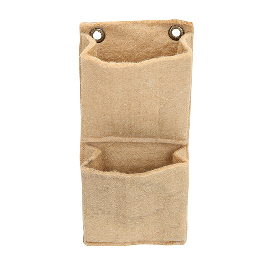 Cherrystub - 2 Pocket Jute Wall Planter (Vertical)