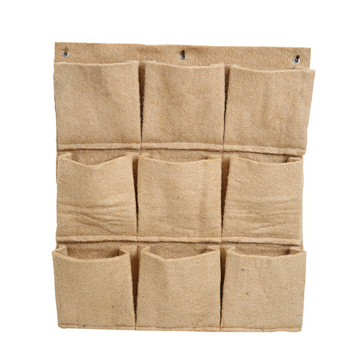 Juniperbush - 9 Pocket Jute Wall Planter