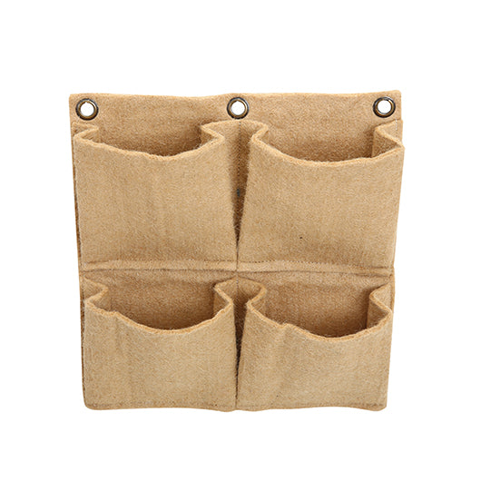 Acornspray - 4 Pocket Jute Wall Planter